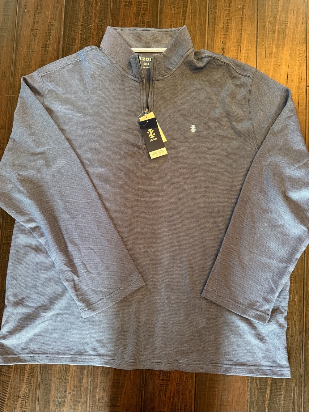 Izod Men's Blue/ Navy Quarter-Zip Pullover